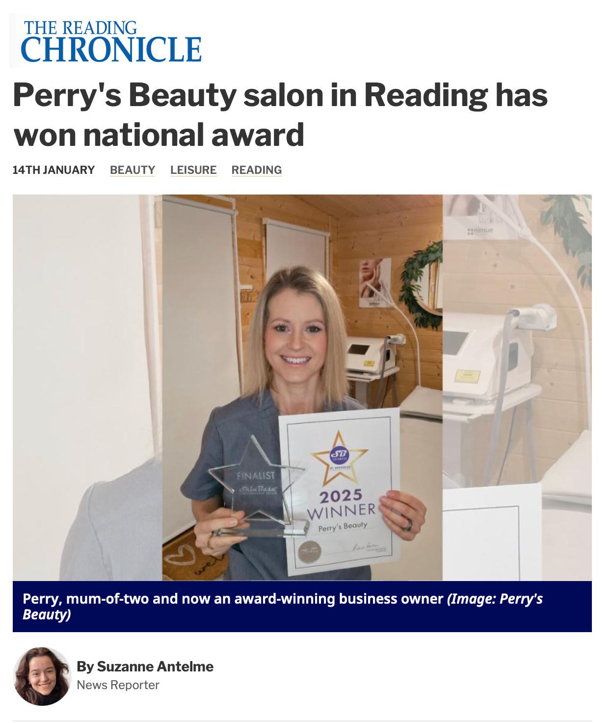 Perry wins national award and holiday to Barbados